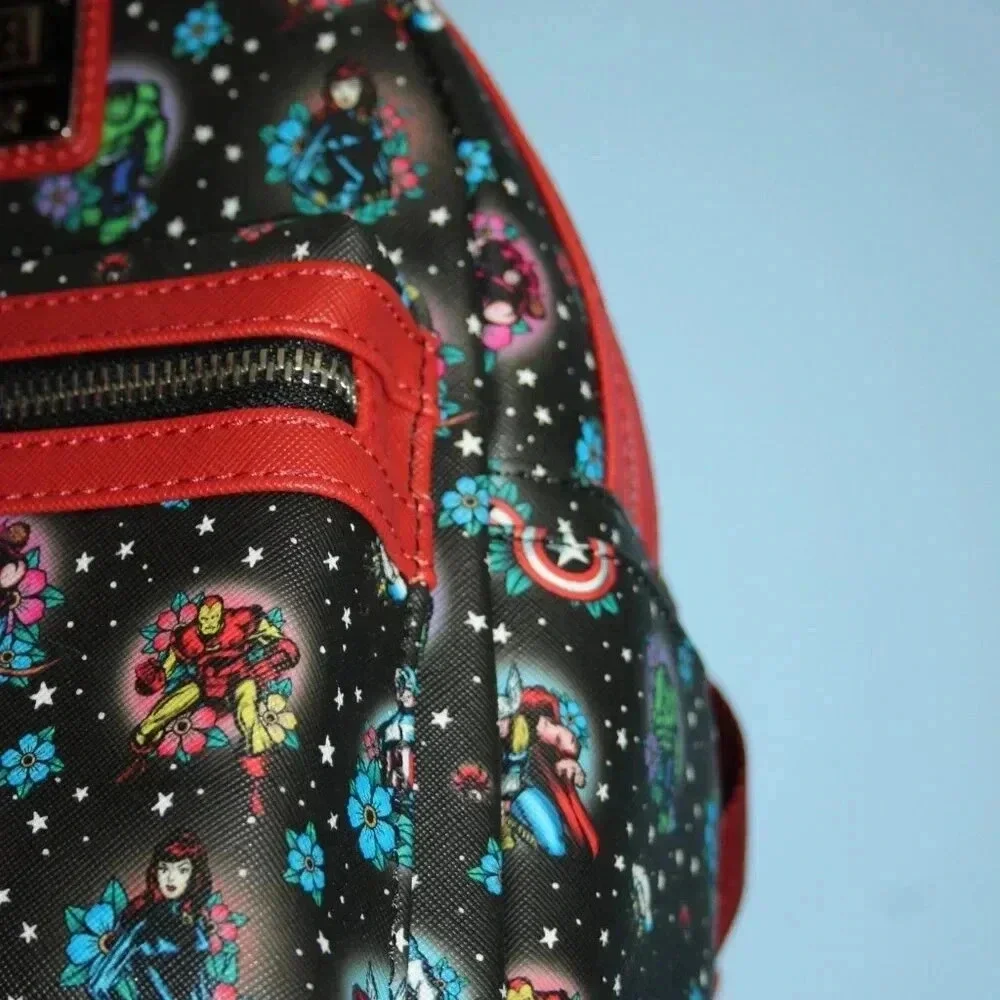 Loungefly Marvel Avengers Mini Backpack Floral Tattoo Print NWT - Picture 7 of 16